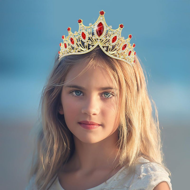 TAROSE Crowns for Women, Queen Crystal Gold Silver Tiaras with White Rhinestone and Combs, Goddess Crown for Wedding Bride Birthday Princess Bridal Shower Hair Accessories for Women - Image 4